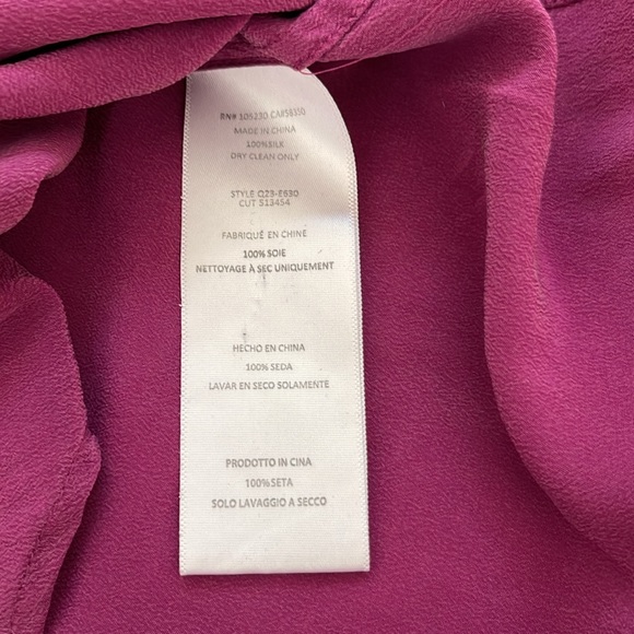 Deep Purple Silk Sleeveless Adalyn Shirt Dress from Equipment - Picture 10 of 10